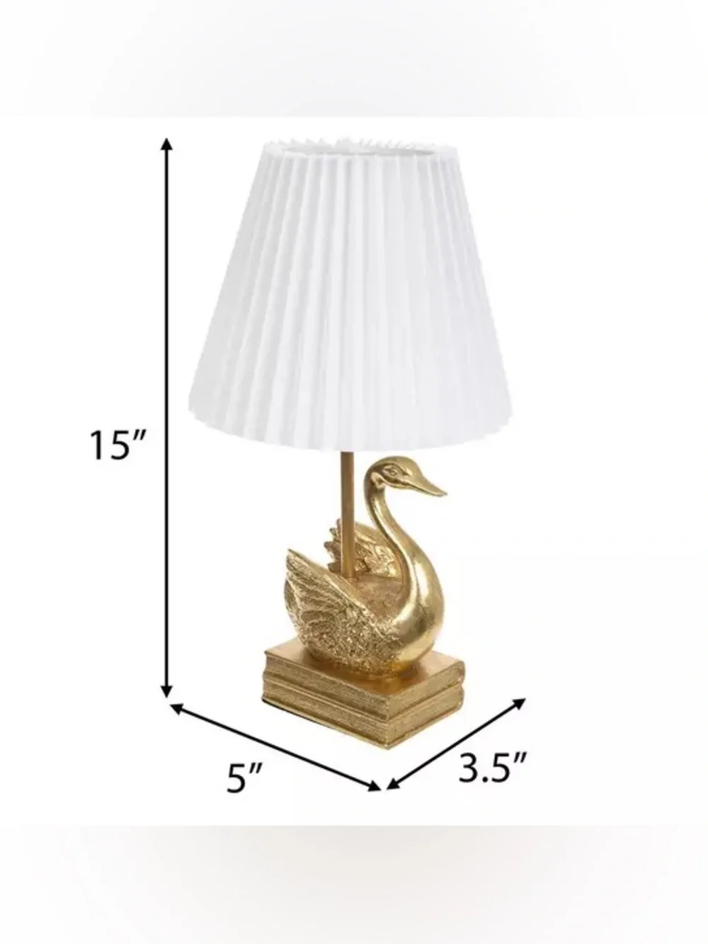 Gold Swan Table Lamp